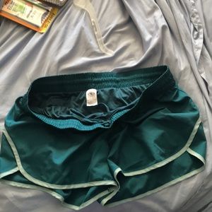 Athletic runny shorts. Hawaiian blue/ aquifer.